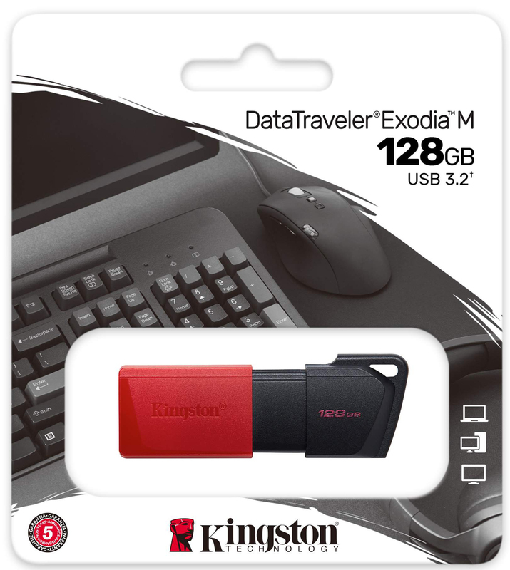 USB-Flash Kingston 128Gb (Exodia M) черная/красная фото