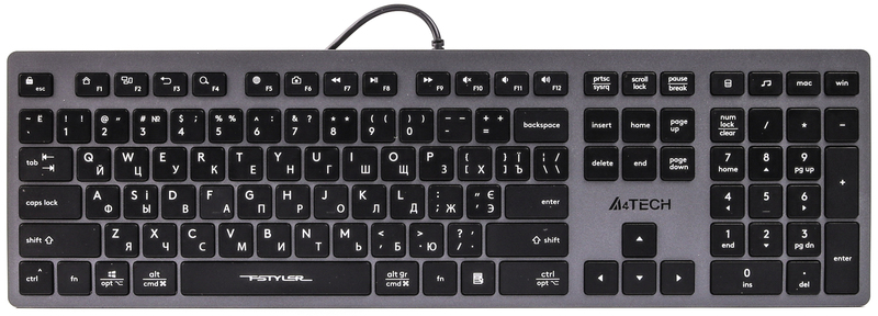 Ігрова клавіатура A4Tech Fstyler FX-50 USB (Grey) фото