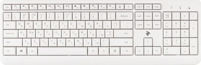 Ігрова клавіатура 2E GAMING KS220 WL (White) 2E-KS220WW фото