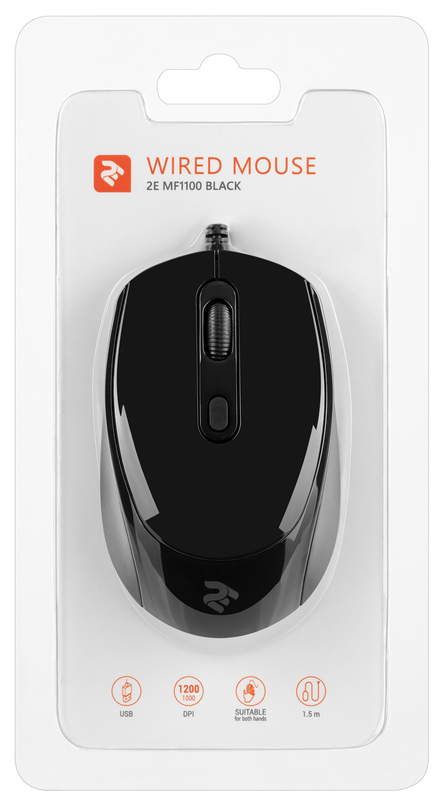 Ігрова комп'ютерна миша 2E MF1100 Black - фото - №4