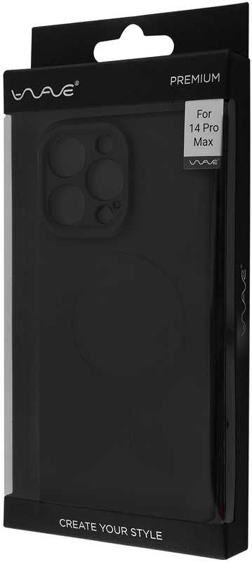 Чохол для iPhone 14 Pro Max WAVE Colorful Case with MagSafe (Black) - фото - №3