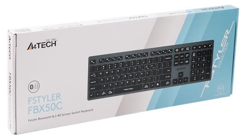 Клавиатура A4Tech Fstyler FBX50C серая - фото - №5