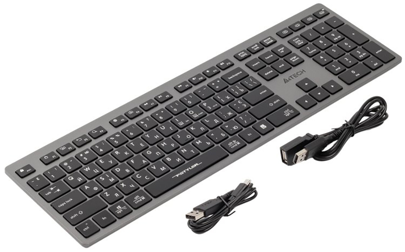 Клавиатура A4Tech Fstyler FBX50C серая - фото - №2