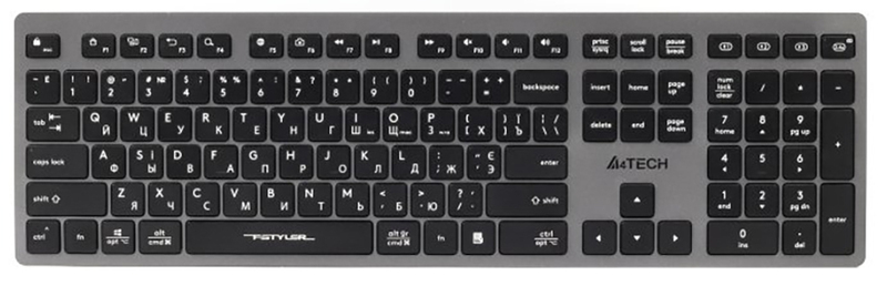 Клавиатура A4Tech Fstyler FBX50C серая - фото - №0
