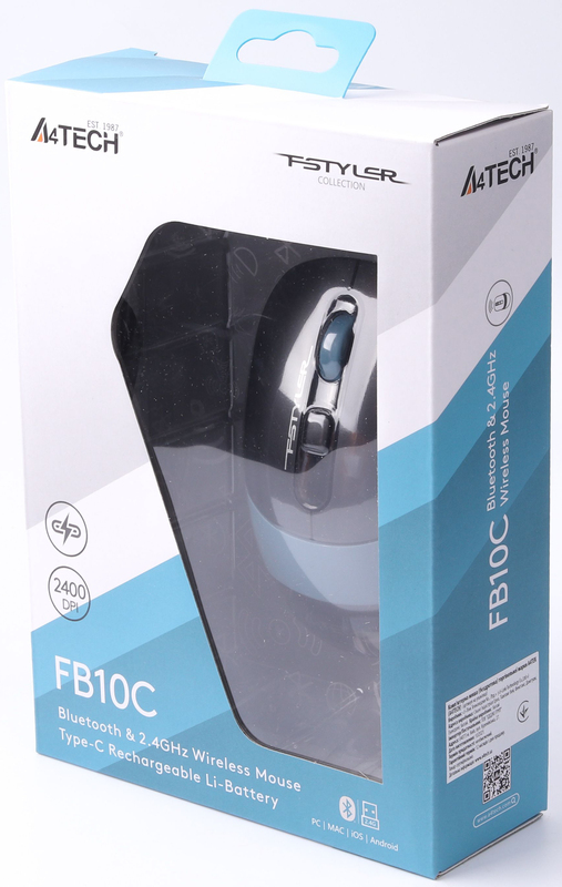 Игровая компьютерная мышь A4Tech Fstyler FB10C (Ash Blue) фото