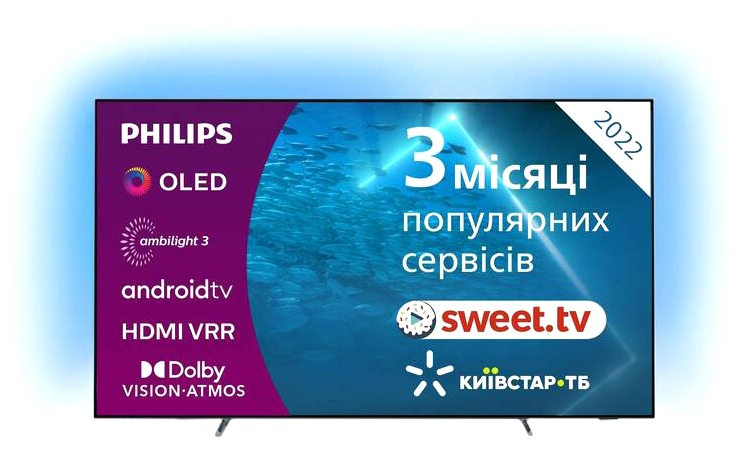 Телевізор Philips 48" 4K UHD OLED Smart TV (48OLED707/12) фото
