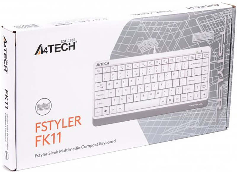 Ігрова клавіатура A4Tech Fstyler FK11 USB (White) фото