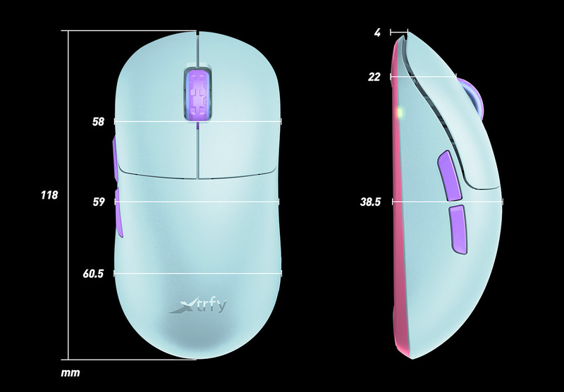 Ігрова комп'ютерна миша XTRFY M8 (Frosty Mint) M8W-RGB-MINT фото
