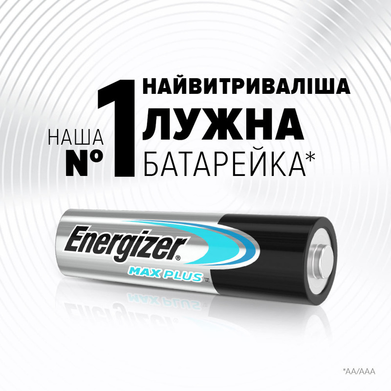 Батарейки Energizer Maximum/Max Plus ААА блістер 4 шт. фото