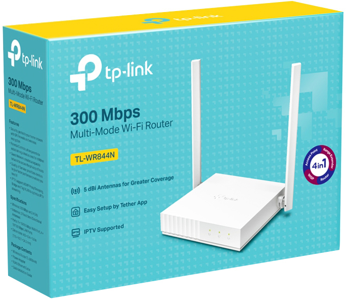 Интернет роутер TP-Link TL-WR844N (2,4Gz) 300Mbit фото