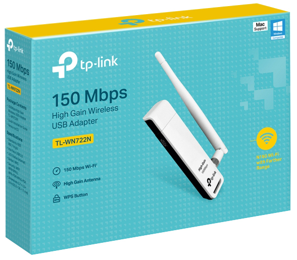 Wi-Fi-usb адаптер TP-Link TL-WN722N 150Mbit фото