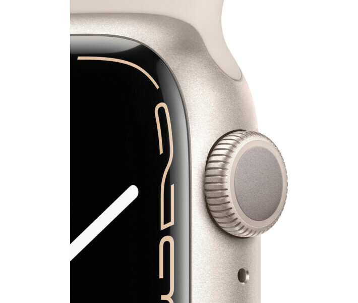 Apple Watch Series 7 41mm Starlight Aluminum Case with Starlight Sport Band MKMY3UL/A фото