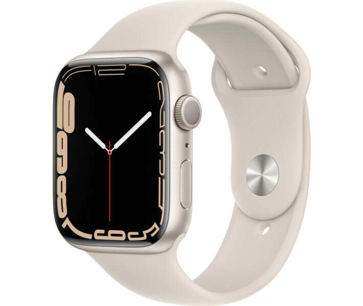 Apple Watch Series 7 45mm Starlight Aluminum Case with Starlight Sport Band MKN63UL/A фото