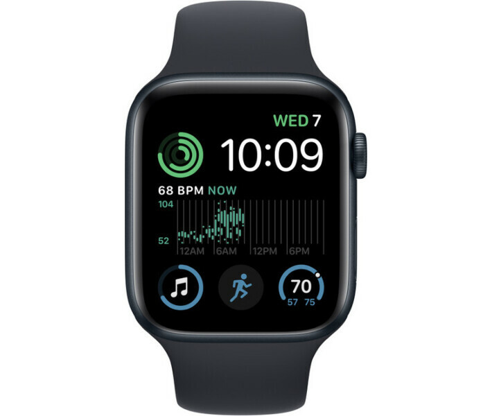 Apple Watch SE 44mm Space Gray Aluminum Case with Midnight Sport Band MKQ63UL/A фото