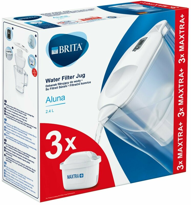 Фільтр-глечик Brita Aluna Memo + 3 картриджі, 2.4 л білий (1.4 л очищеної води) 1040564 фото