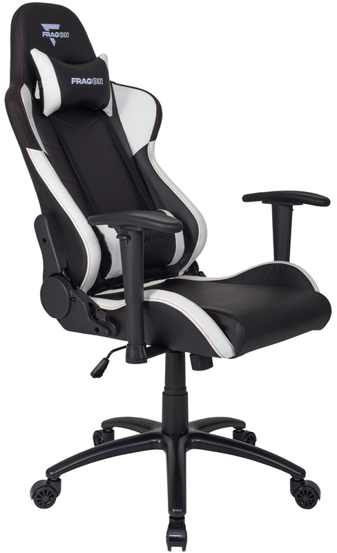 Ігрове крісло FragON Game Chair 2x Series (Black/White) FGLHF2BT2D1221WT1_carbon фото