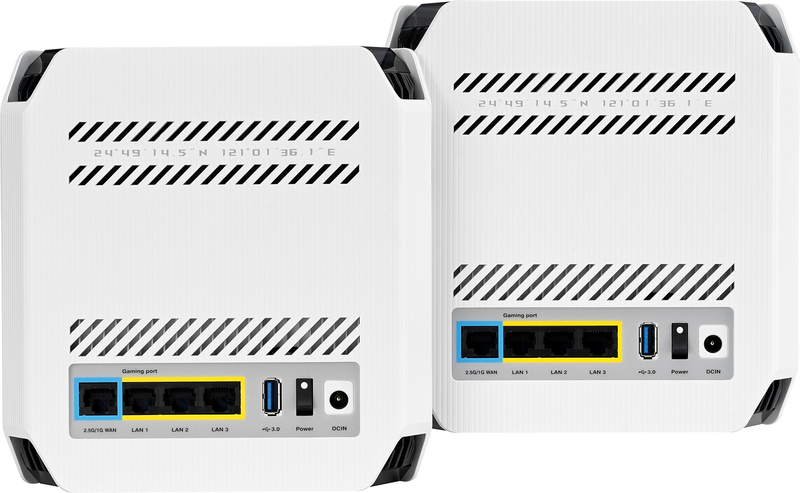 Iнтернет роутер Asus ROG Rapture GT6 2PK white AX10000 3xGE LAN 1x2.5GE WAN 1xUSB 3.2 g1 WPA3 OFDMA фото