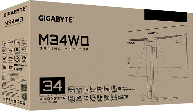 Ігровий монітор IPS 34" Gigabyte M34WQ Gaming Monitor фото