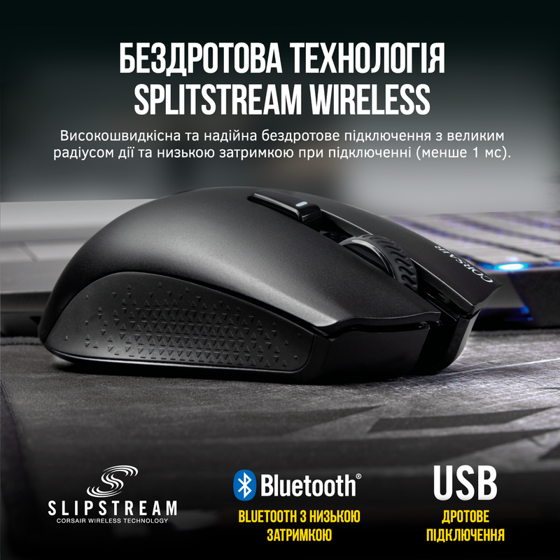 Ігрова комп'ютерна миша Corsair HARPOON RGB WIRELESS (CH-9311011-EU) - фото - №8