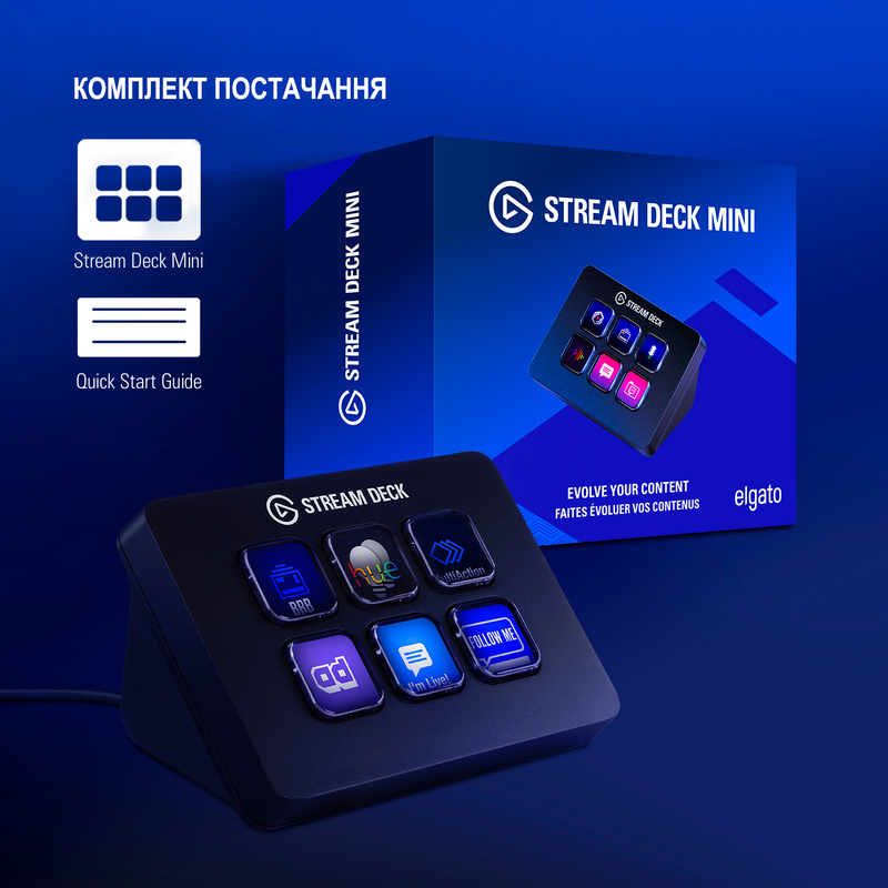 Контролер для стрімінга Elgato Stream Deck Mini (Black) 10GAI9901 фото