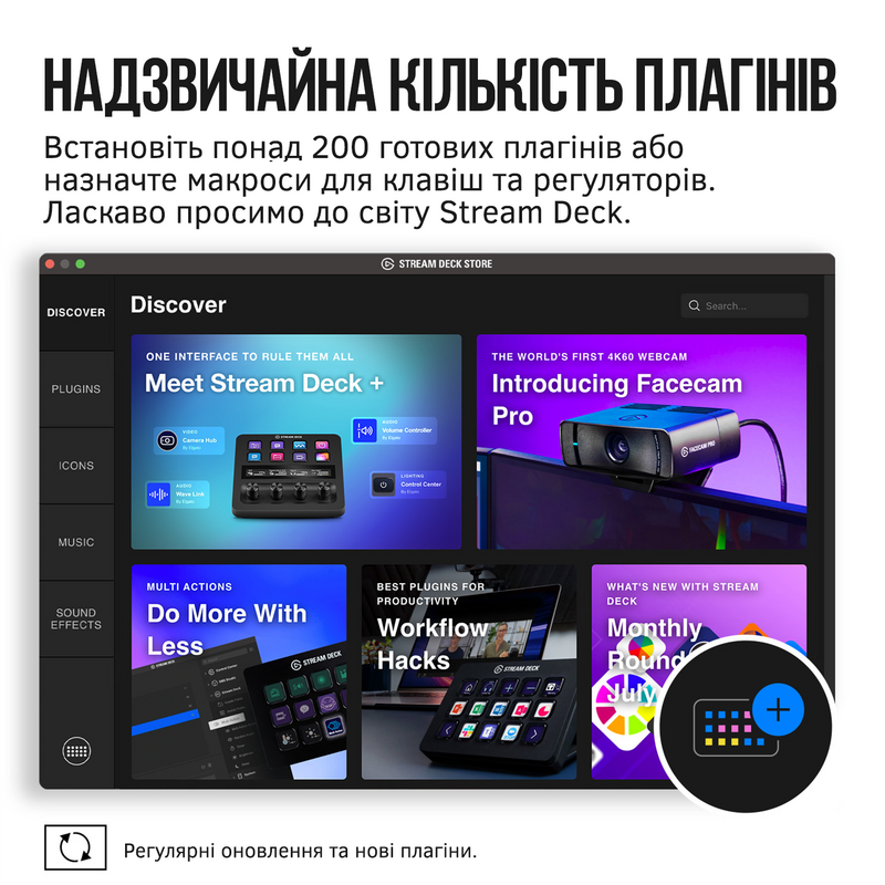 Контролер для стрімінгу Elgato Stream Deck+ (10GBD9901) фото