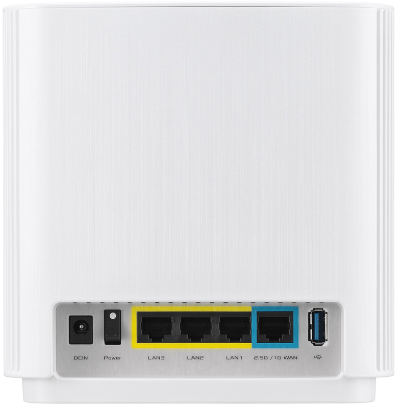 Iнтернет роутер Asus ZenWiFi XT9 2PK AX7800 3xGE LAN 1x2.5GE WAN 1xUSB 3.2 MU-MIMO OFDMA MESH white фото