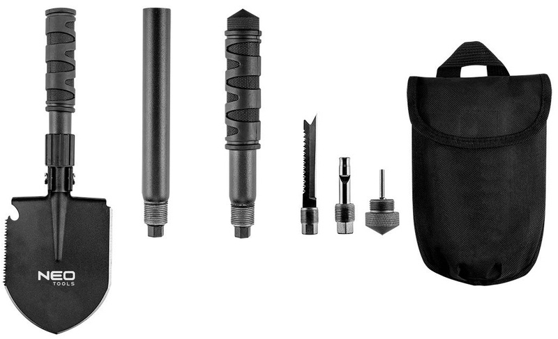 Лопата Neo Tools, 8в1, складная, 63 см, 0.92кг, чехол (63-122) фото