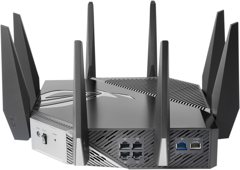 Iнтернет роутер Asus GT-AXE11000 Wi-Fi 6E 4xGE LAN 1xGE WAN 1x2.5GE LAN/WAN MU-MIMO OFDMA MESH gamin фото