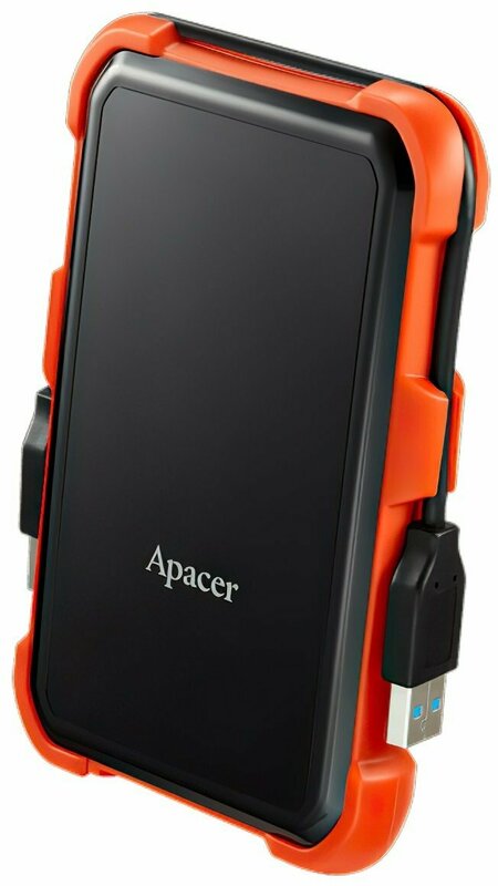 Зовнiшнiй HDD Apacer AC630 1Tb 2.5" USB 3.2 IP55 Black/Orange фото