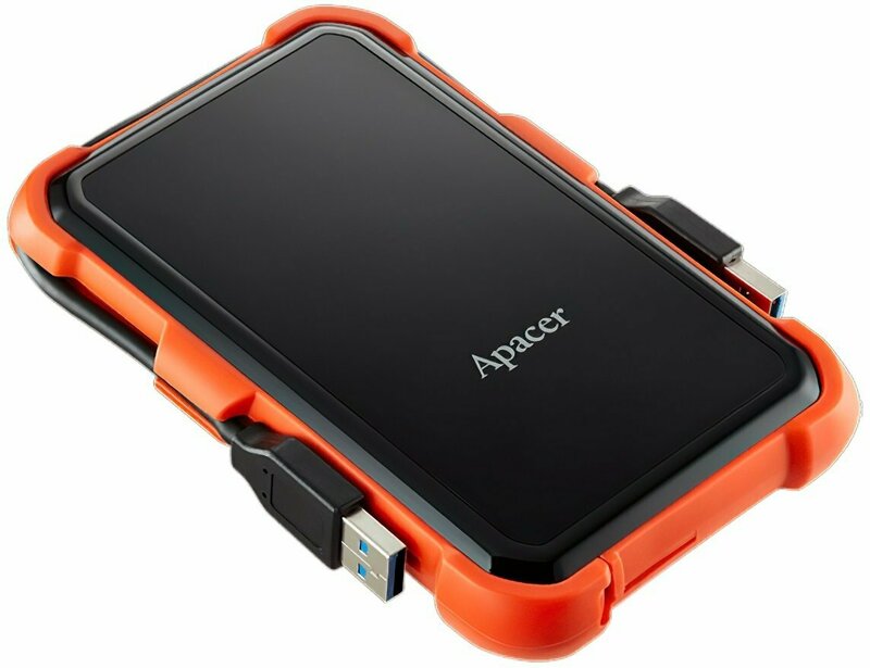 Зовнiшнiй HDD Apacer AC630 1Tb 2.5" USB 3.2 IP55 Black/Orange фото