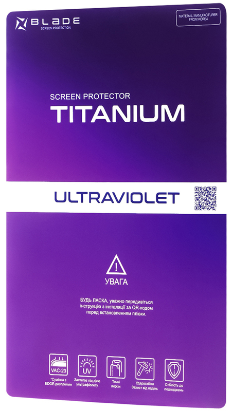 Защитная пленка ультрафиолетовая BLADE Screen Protection UV (clear) фото