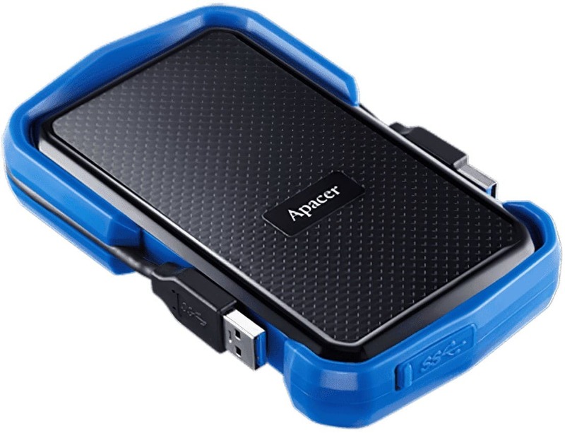 Зовнiшнiй HDD Apacer AC631 1Tb 2.5" USB 3.2 IP55 Black/Blue фото