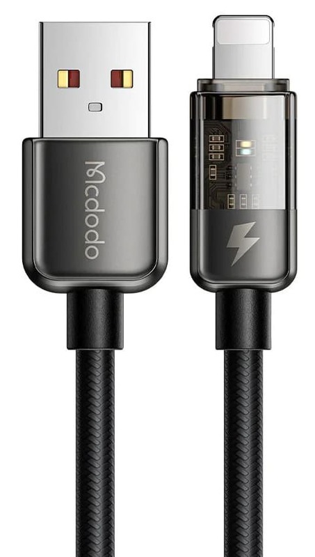 Кабель USB - Lightning McDodo (CA-3140) 1.2m Auto Power Off 3A чорний фото