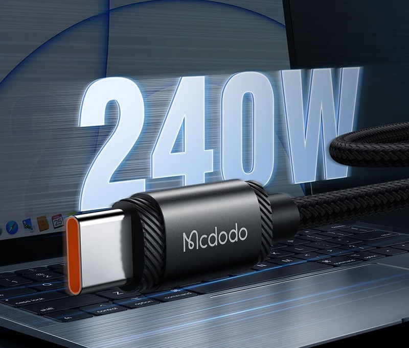 Кабель USB-C to USB-C McDodo (CA-3680) 1.2m 240W черный фото