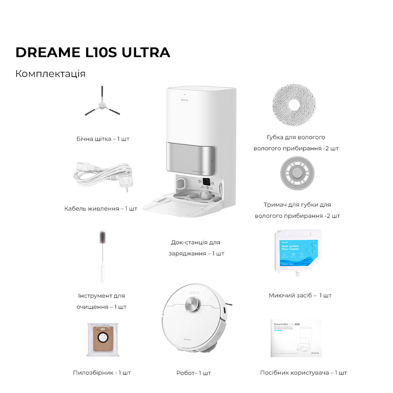 Робот-пылесос моющий Dreame L10s Ultra фото