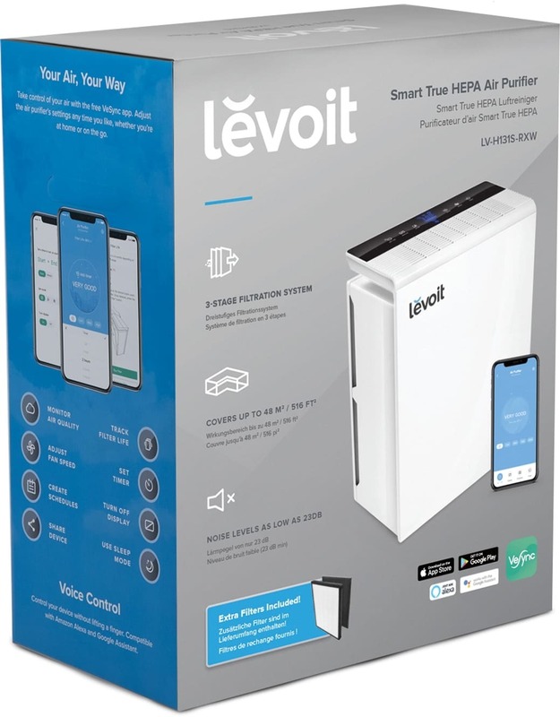 Очищувач повітря Levoit Smart Air Purifier LV-H131S-RXW + Extra filter White фото