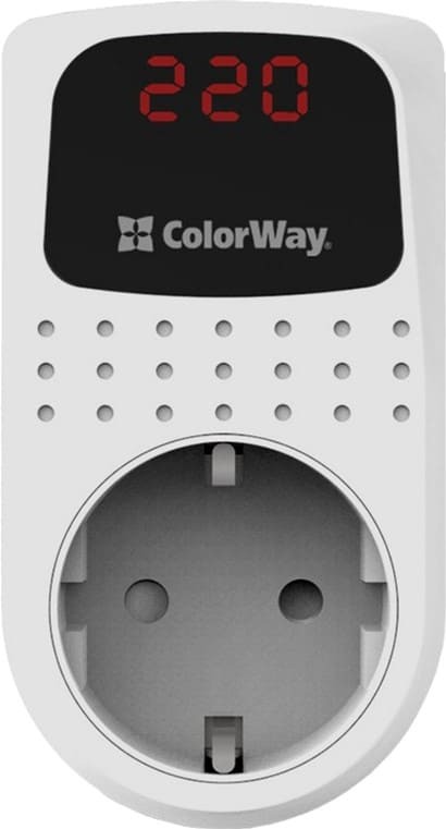 Реле напруги ColorWay (CW-VR16-02D) 16A/3680W DS2 фото