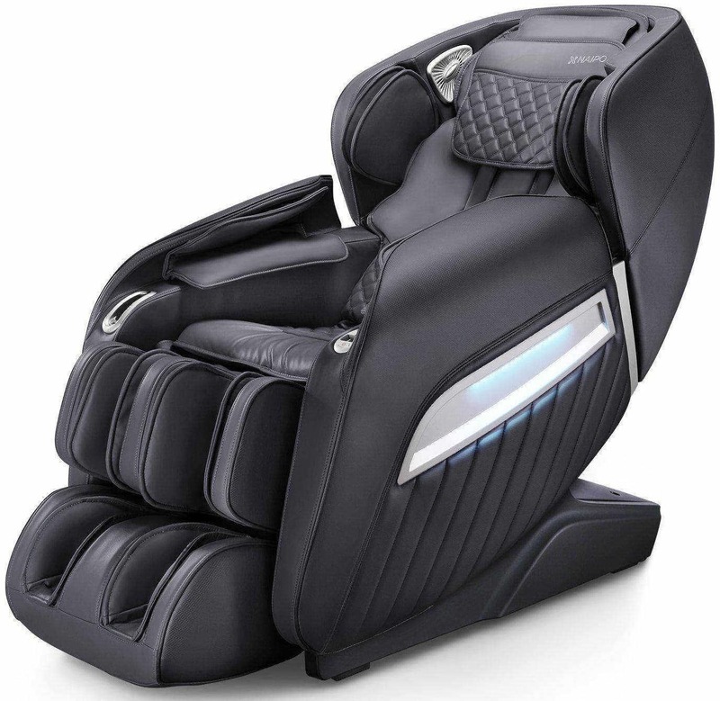 Масажне крісло Naipo MGC-A350 Full Body Music Massage Chair з масажем для ніг (Black) фото