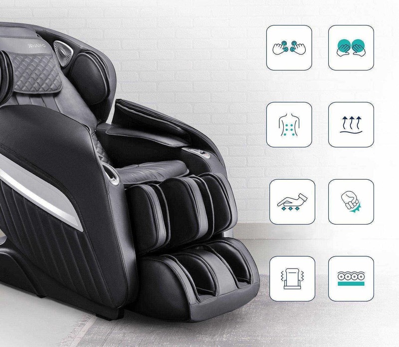 Масажне крісло Naipo MGC-A350 Full Body Music Massage Chair з масажем для ніг (Black) фото