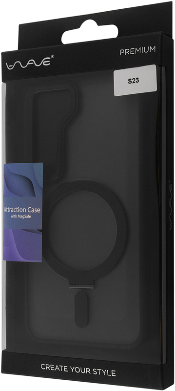 Чохол для Samsung S23 WAVE Attraction Case with MagSafe (Black) фото