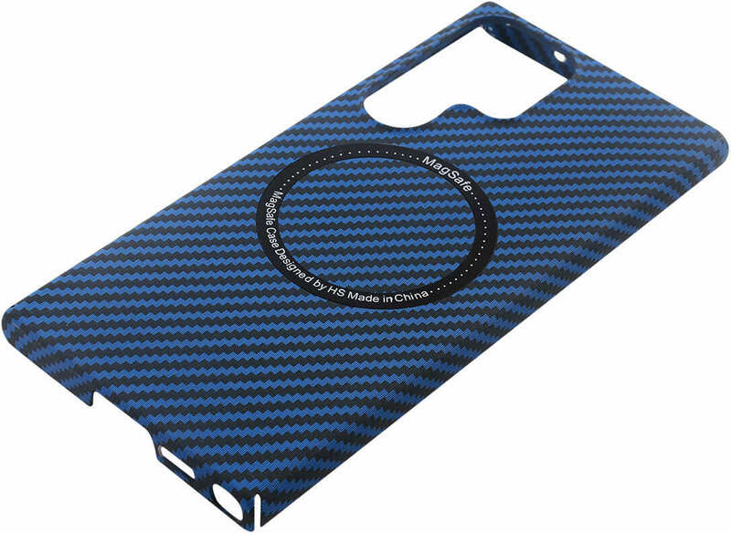 Чохол для Samsung S23 Ultra WAVE Carbon Case with MagSafe (Blue) фото