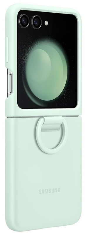 Чехол для Samsung Galaxy Flip 5 Silicone Case with Ring Ocean Green (EF-PF731TMEGUA) фото