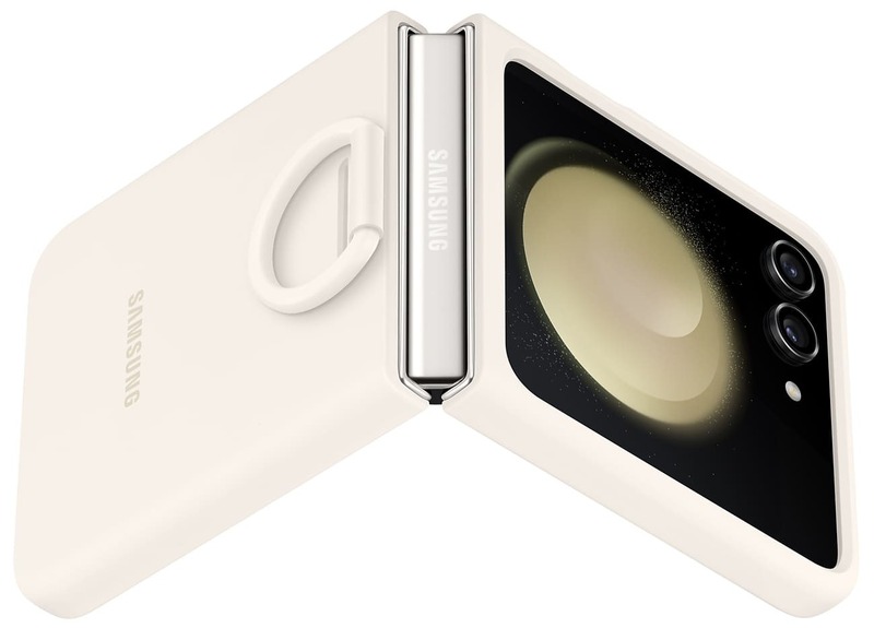 Чехол для Samsung Galaxy Flip 5 Silicone Case with Ring Cream (EF-PF731TUEGUA) фото