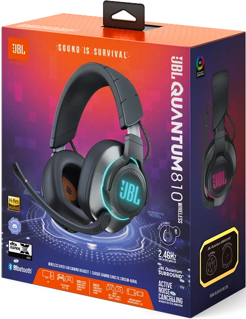 Ігрова гарнітура JBL Quantum 810 (Black) JBLQ810WLBLK - фото - №7