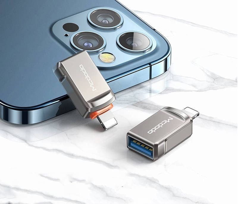 Адаптер USB to Lightning McDodo (OT-8600) 3.0 серый фото