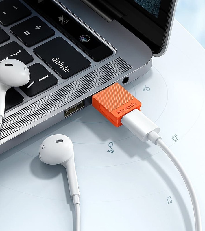 Адаптер USB-C to USB-A McDodo (OT-6550) 3.0 помаранчевий фото