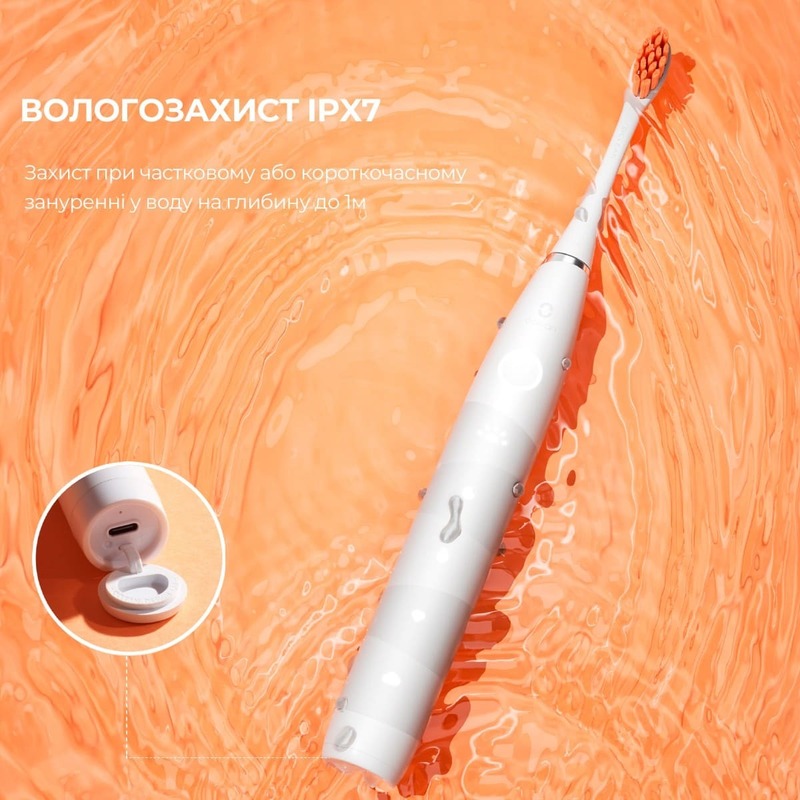 Розумна зубна електрощітка Oclean Flow S Sonic White фото