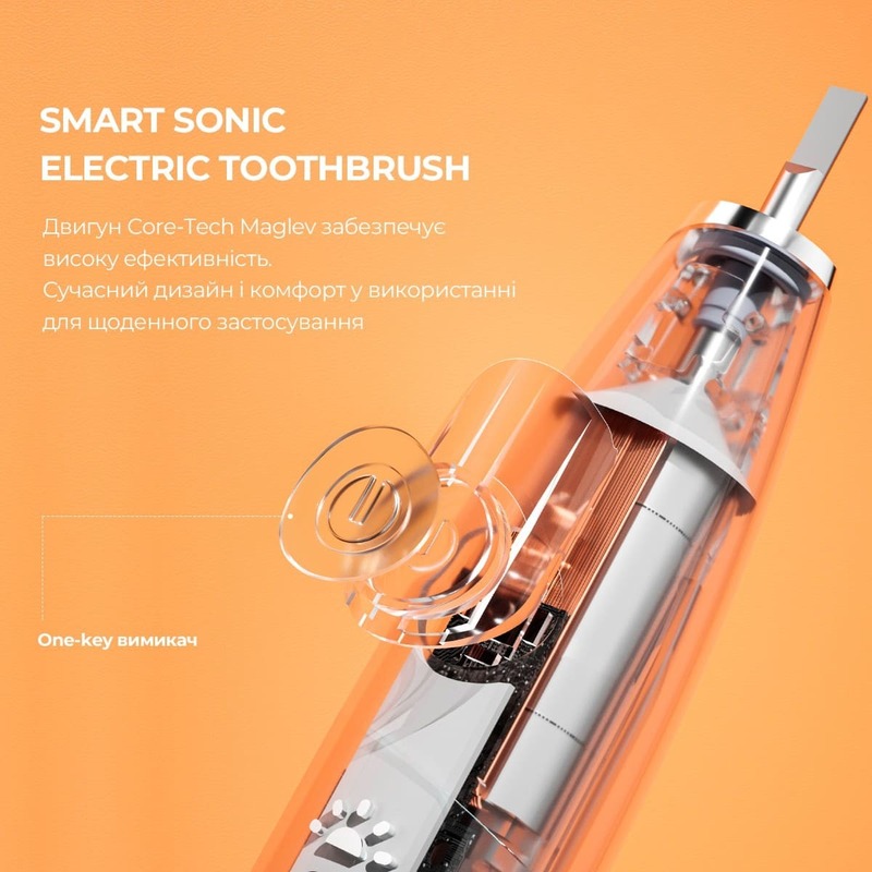 Розумна зубна електрощітка Oclean Flow S Sonic White фото