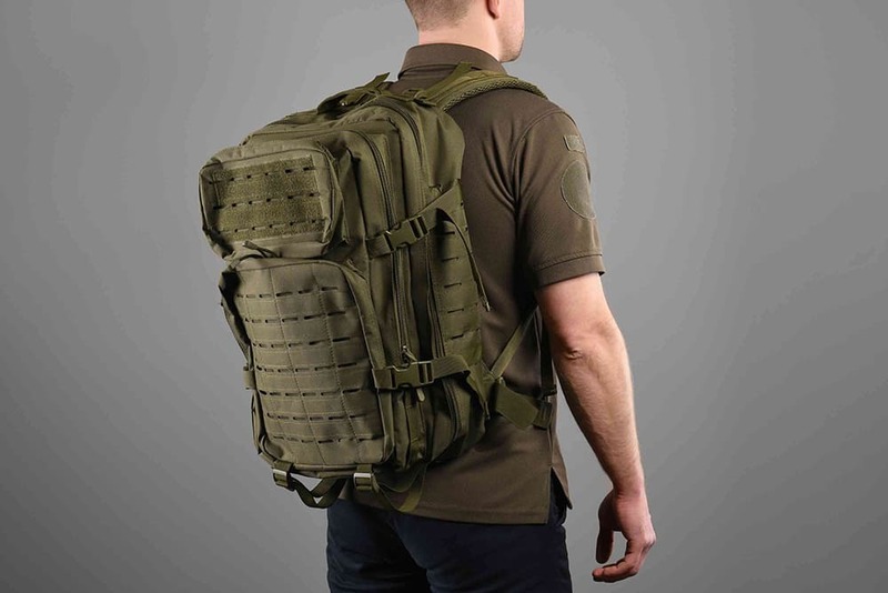Рюкзак тактичний 2Е, 45L, Laser Cut, зелений - фото - №16