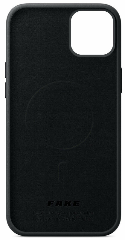 Чохол для iPhone 12/12 Pro ArmorStandart FAKE Leather Case (ARM61382) Black фото